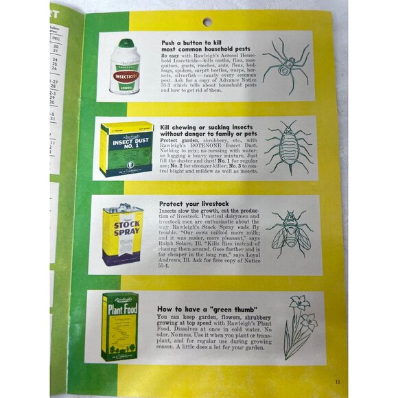 1956 Rawleighs Good Health Guide Almanac & Cook Book - Picture 11 of 16